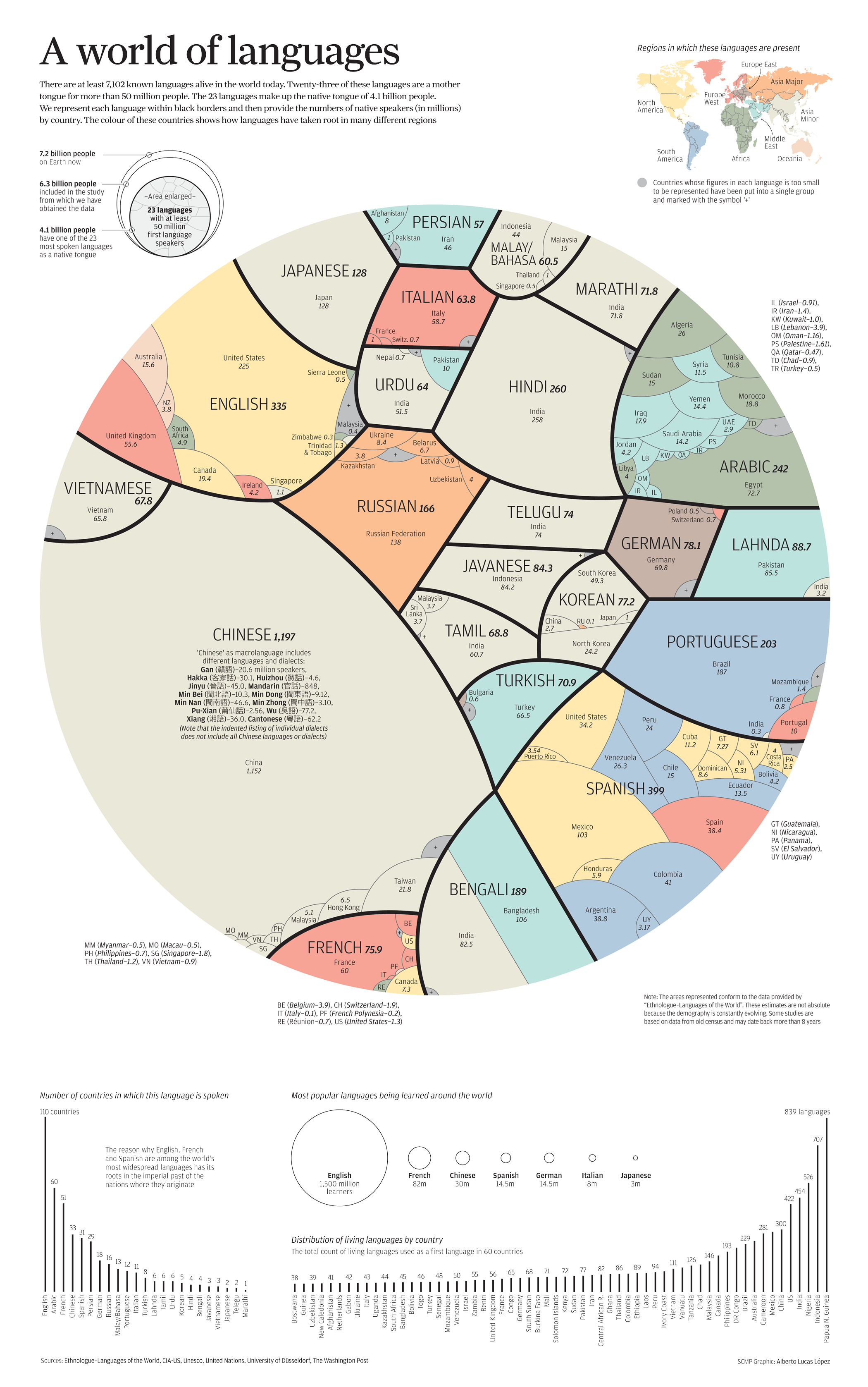 Infographic: A World of Languages Languages infographics